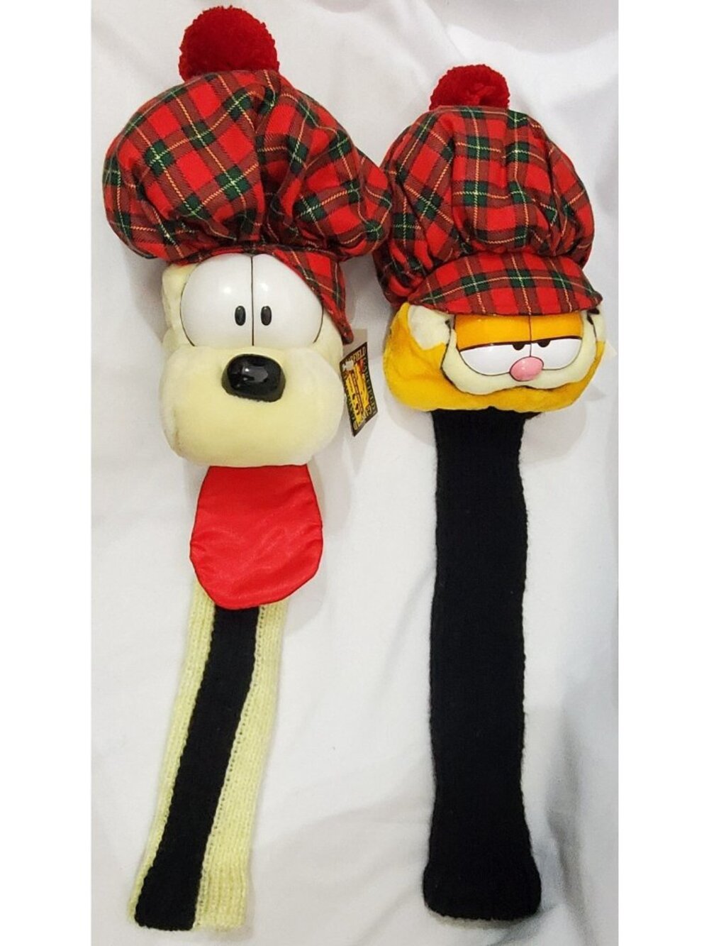 Vintage Garfield & Odie GOLF CLUB HEAD COVERS SET Fine Toy Paws 1978 for Spencer